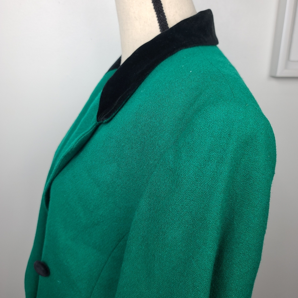 Vintage Pendleton Green Wool Double Breasted Blaz… - image 6